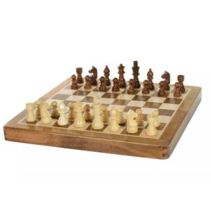 12 Magnetic Chess Set (18 cm) in Solid Acacia Wood