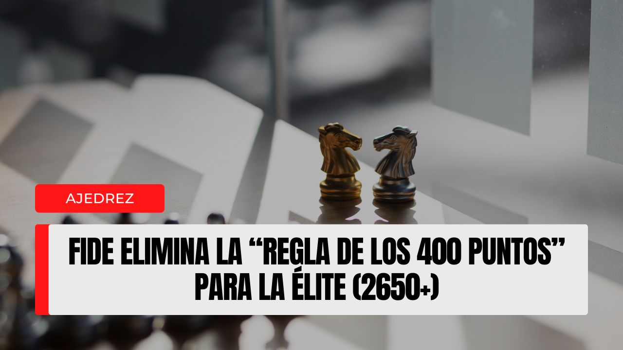 FIDE elimina la “regla de los 400 puntos” para la élite (2650+)
