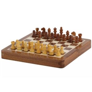7" (18 cm) Magnetic Acacia Wood Chess Set – Model 5