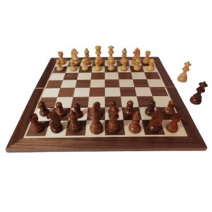 Pack tablero de madera Wengué + piezas acacia German Knight 3,5