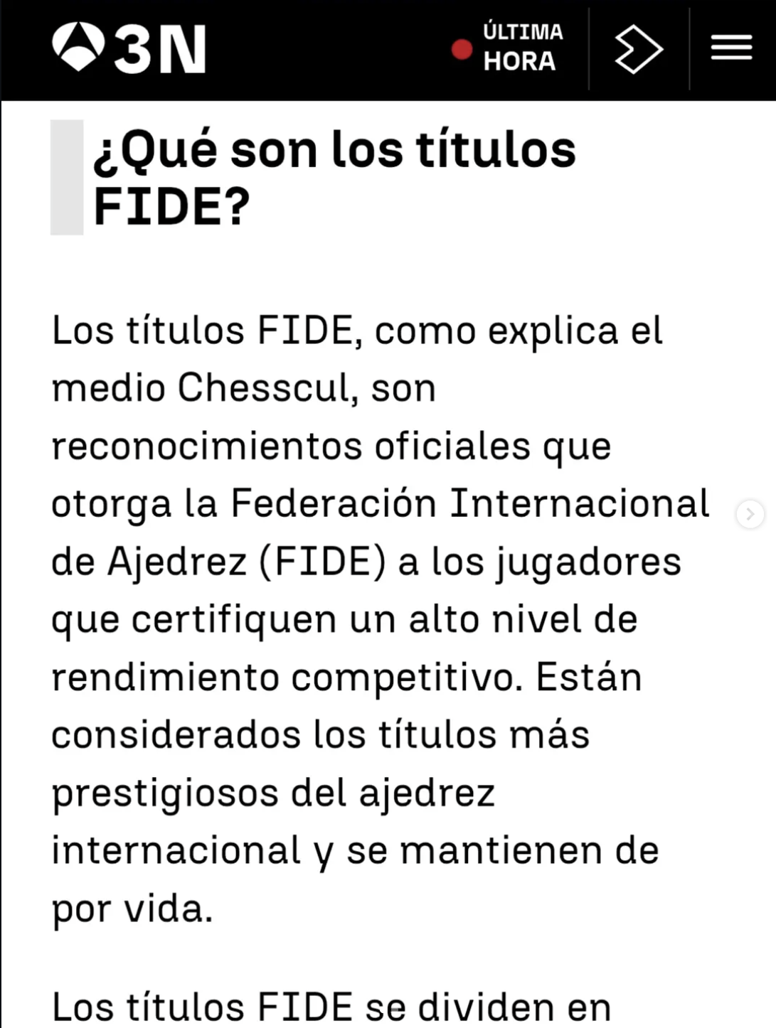 Antena 3 Noticias — Chesscul