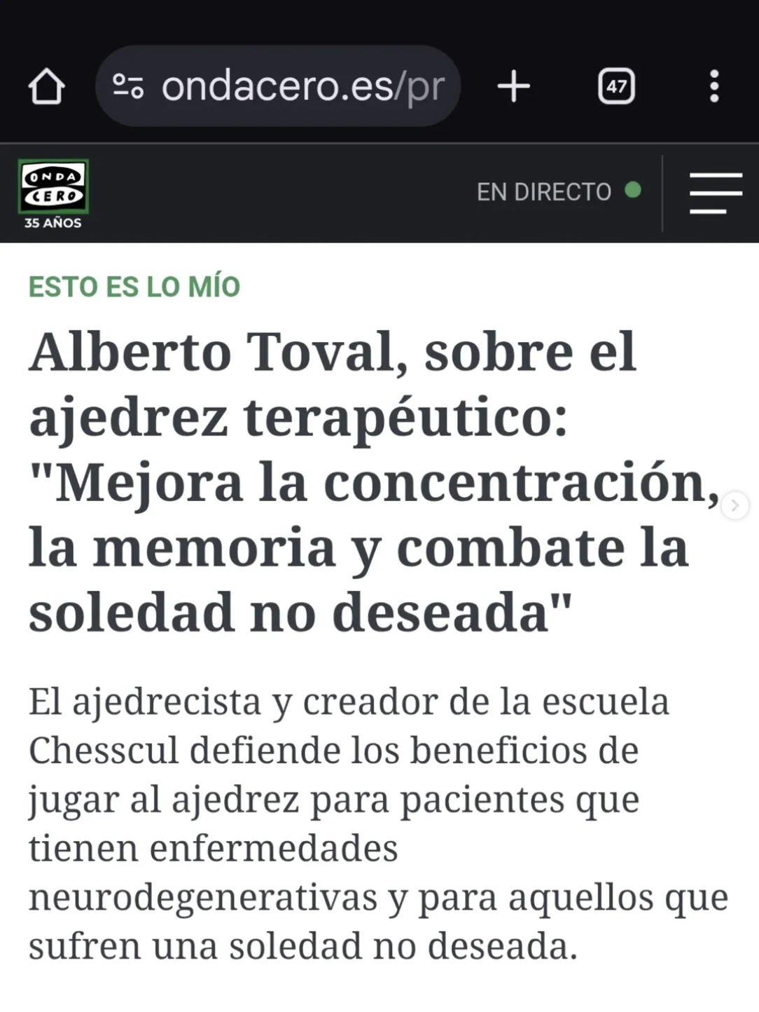 Onda Cero — Chesscul