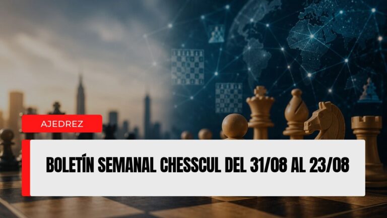 Resumen semanal de ajedrez: del 31 de agosto al 6 de septiembre de 2026